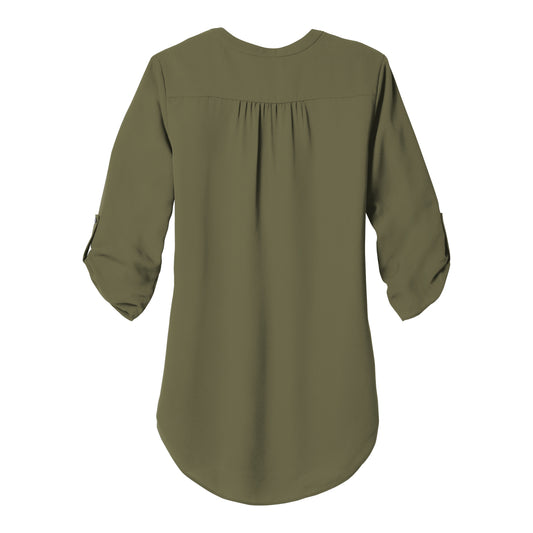 C1947 Port Authority Ladies 3/4 Sleeve Tunic Blouse