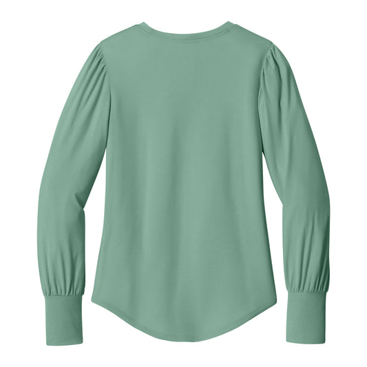 C2527 Mercer+Mettle Ladies Stretch Jersey Long Sleeve Blouson Top