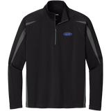 C1408 Mens Stretch 1/2 Zip Colorblock Pullover