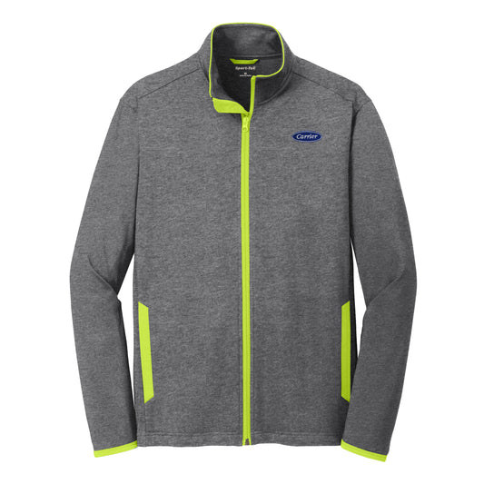 C1666M Sport-Tek Mens Stretch Contrast Full Zip Jacket