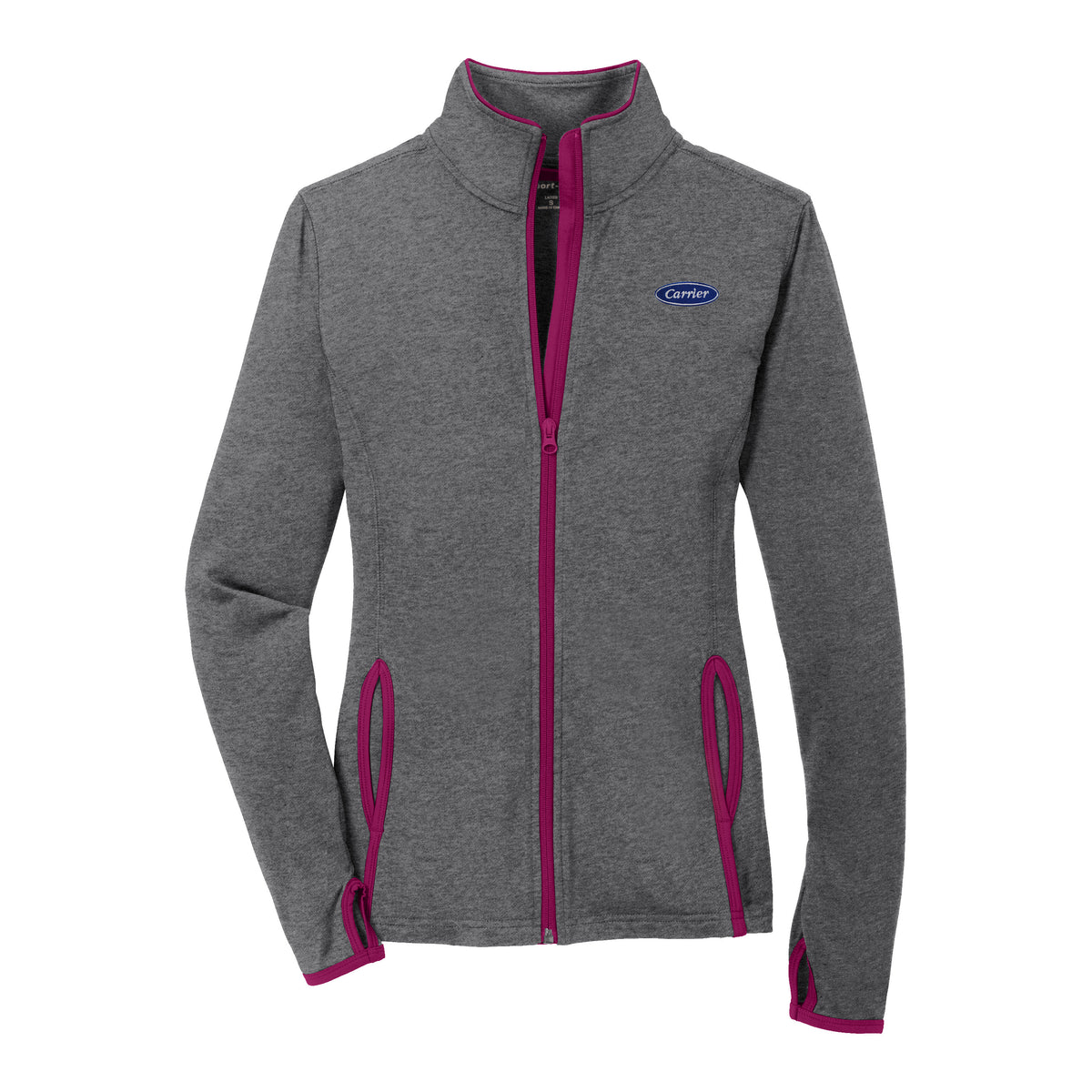 C1666W Sport-Tek Ladies Stretch Contrast Full Zip Jacket
