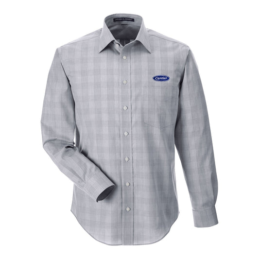C1698M Devon & Jones Mens Crown Collection Glen Plaid Shirt