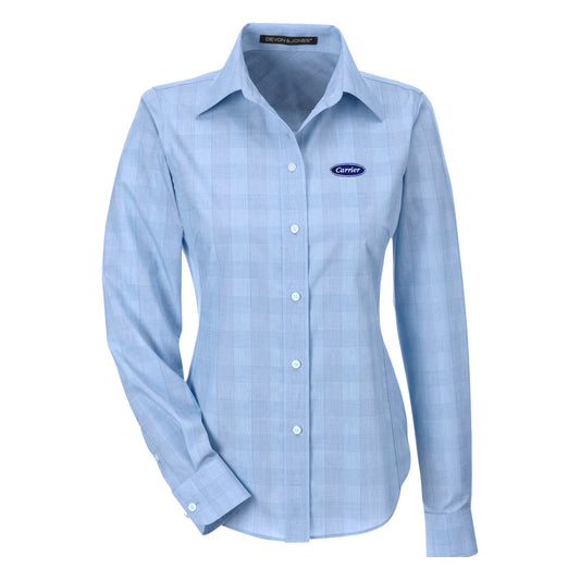 C1698W Devon & Jones Ladies Crown Collection Glen Plaid Shirt