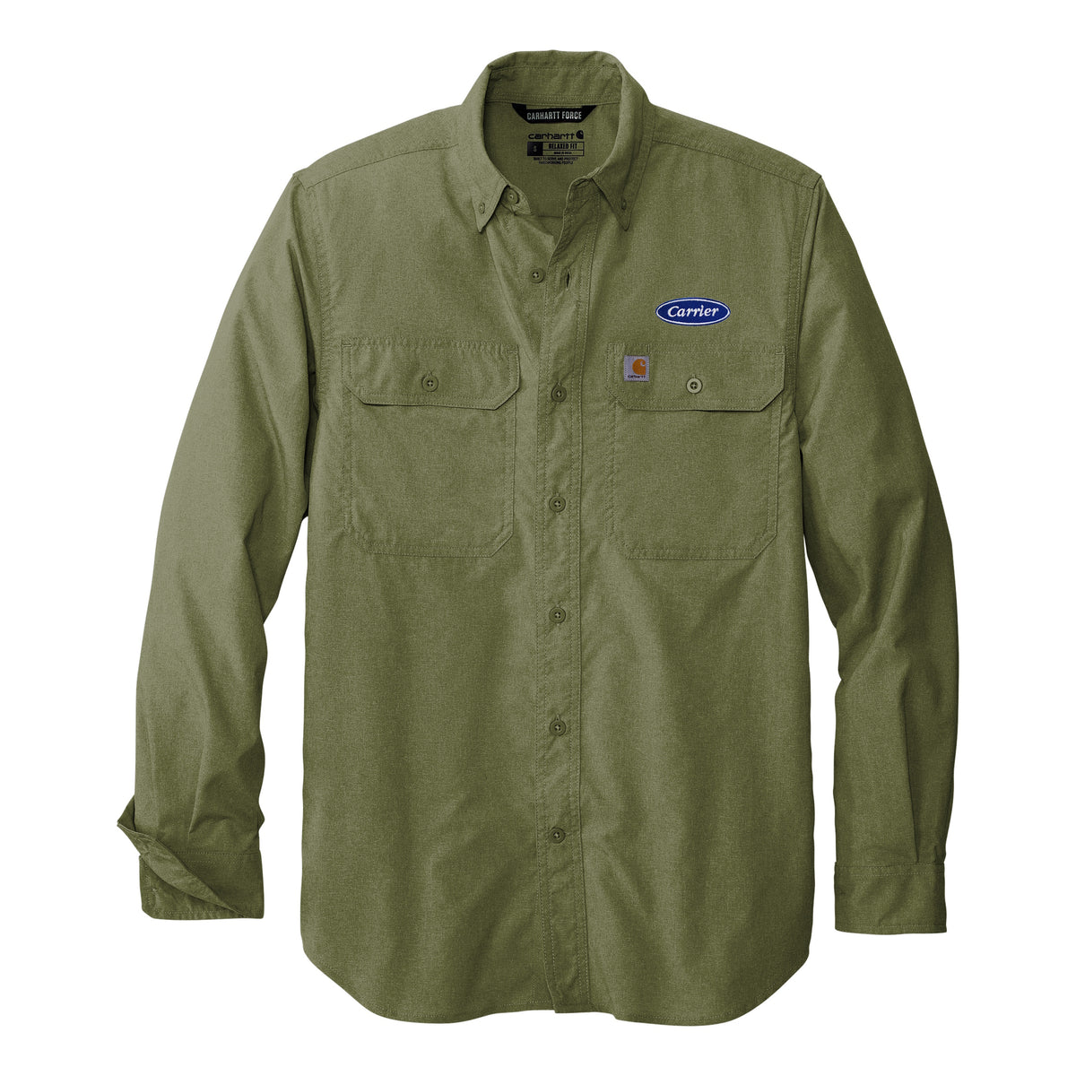 C2305 Carhartt Mens Force Solid Long Sleeve Shirt