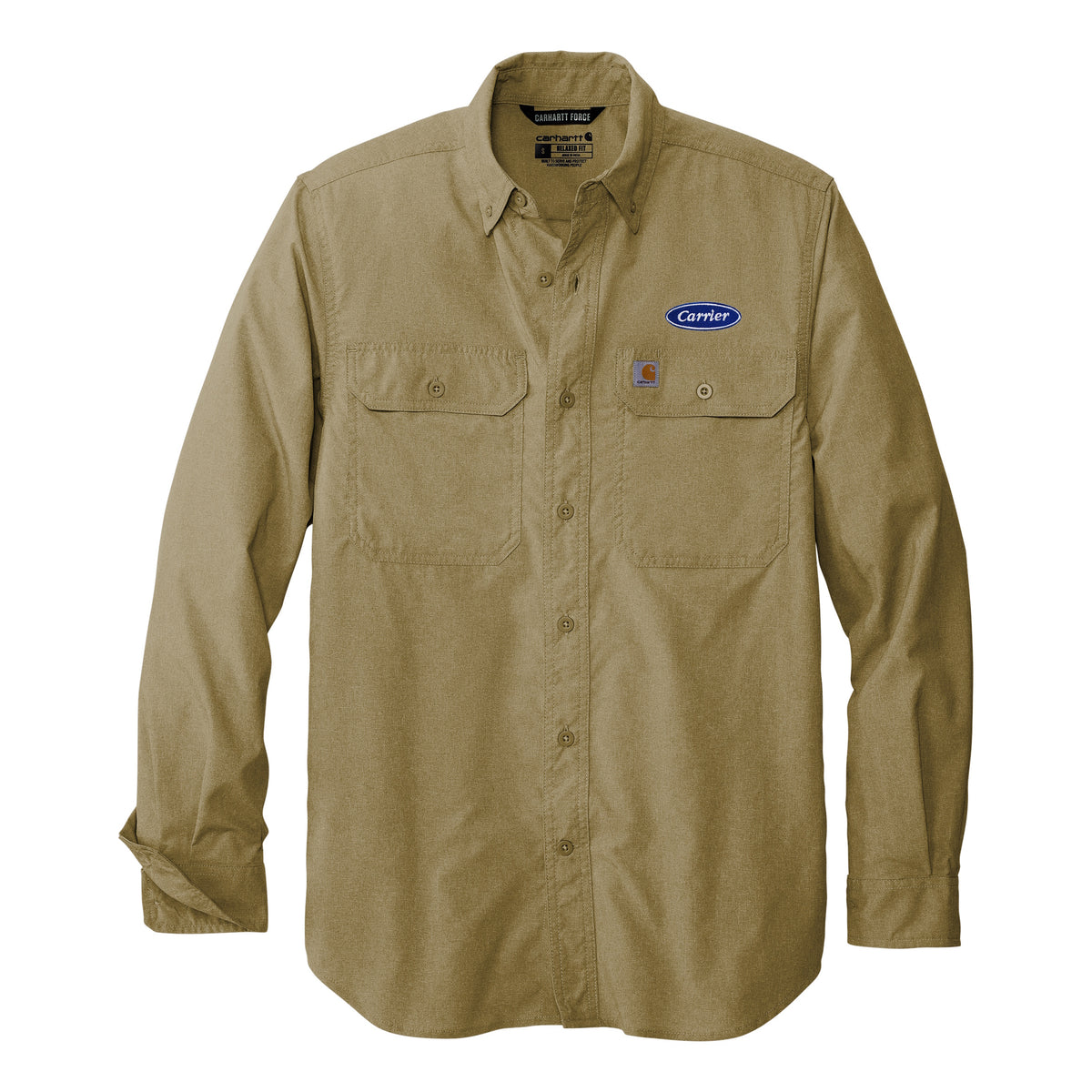 C2305 Carhartt Mens Force Solid Long Sleeve Shirt