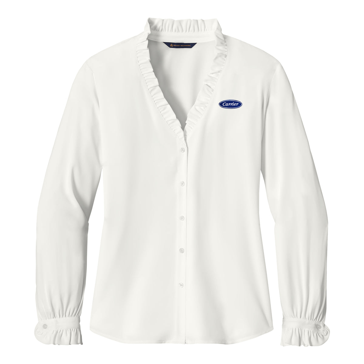 C2619 Brooks Brothers Ladies Long Sleeve Ruffle Collar Blouse