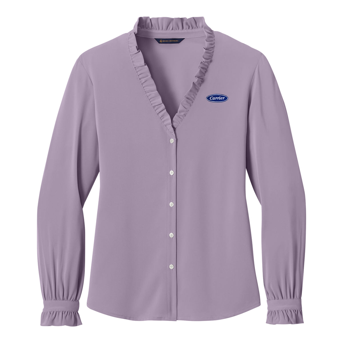 C2619 Brooks Brothers Ladies Long Sleeve Ruffle Collar Blouse