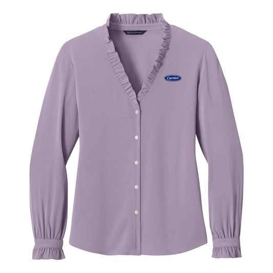 C2619 Brooks Brothers Ladies Long Sleeve Ruffle Collar Blouse