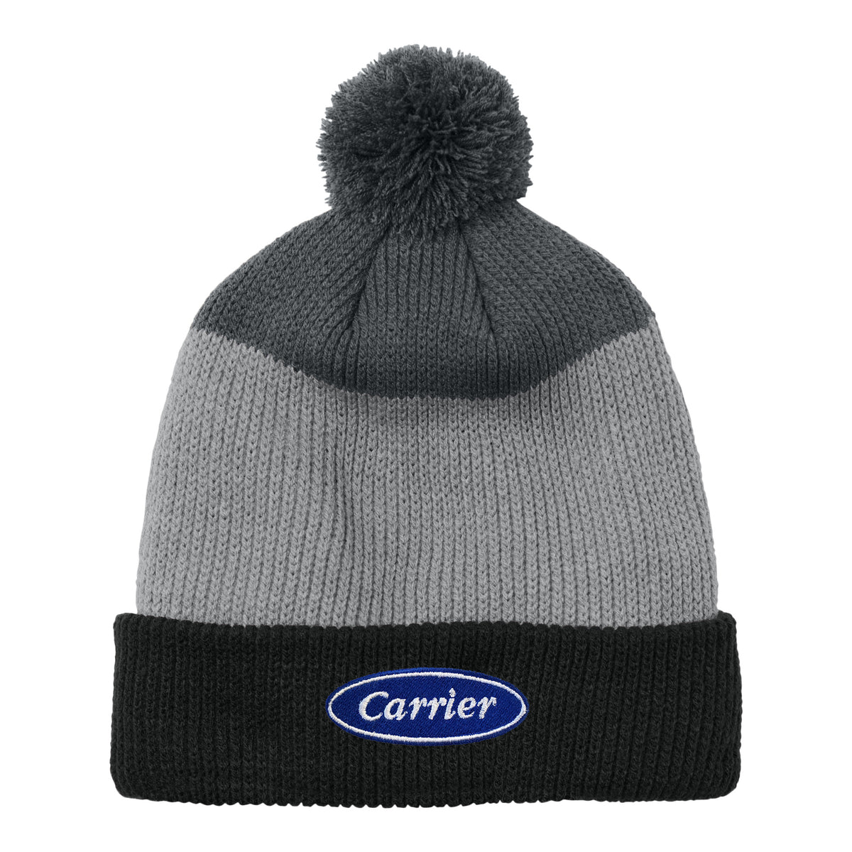 C2634 Port Authority Cozy Striped Pom Beanie