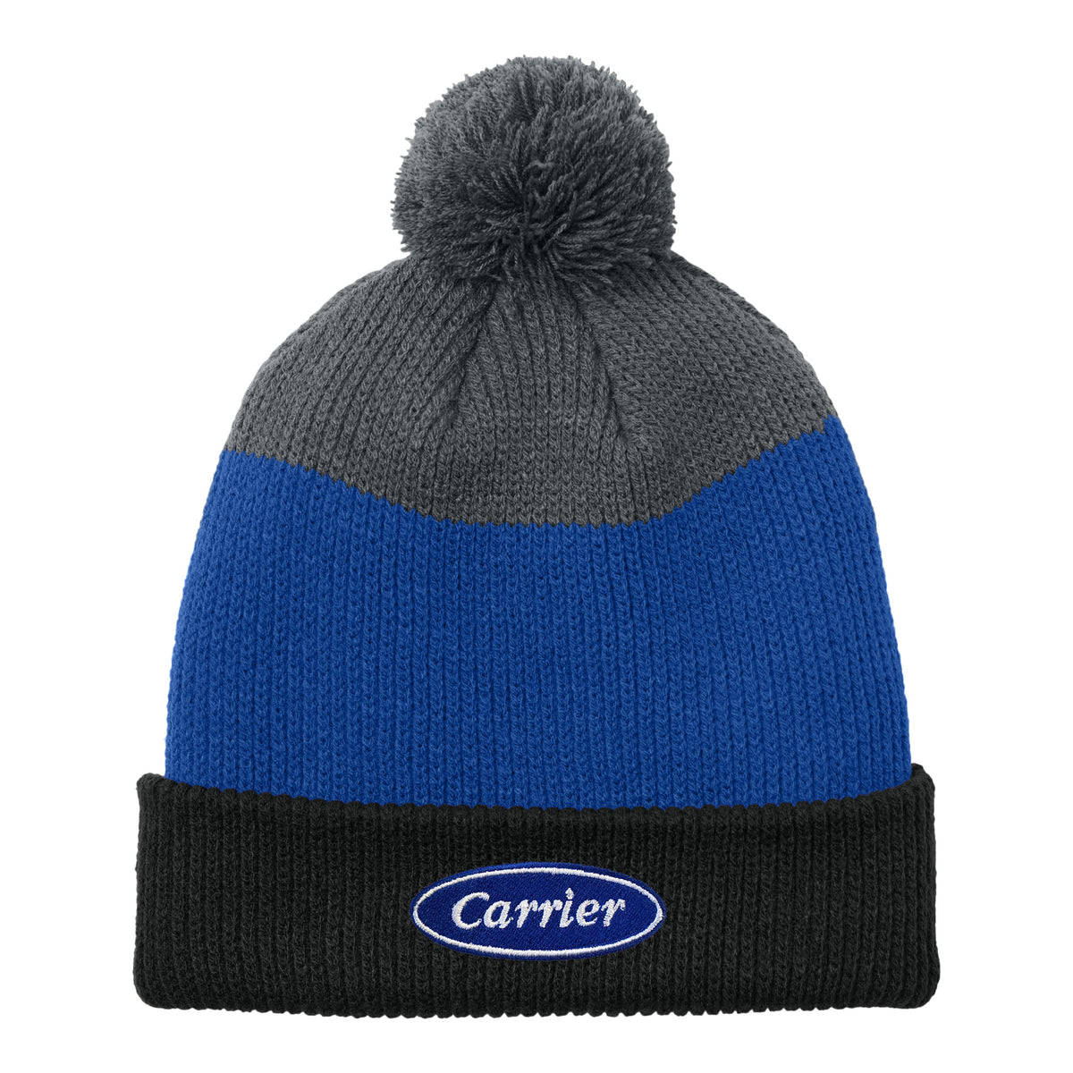 C2634 Port Authority Cozy Striped Pom Beanie