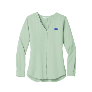 C1950 Ladies Long Sleeve Button-Front Blouse